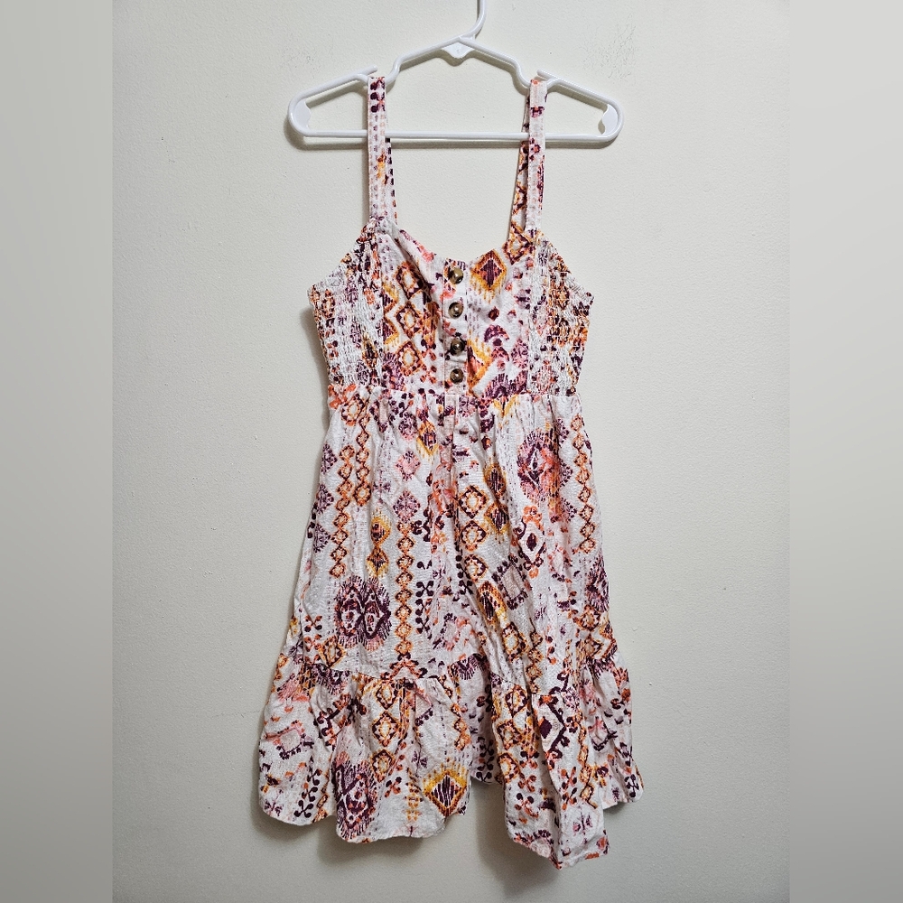 Jolie & Joy Bohemian Sleeveless Dress with Geometric Print Size Small 7/8